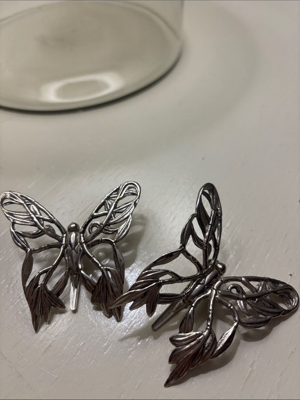 John Hardy Signed Silver Butterfly Clips